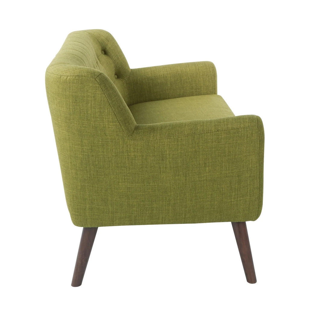 Navy Tufted Back Fabric Loveseat C768