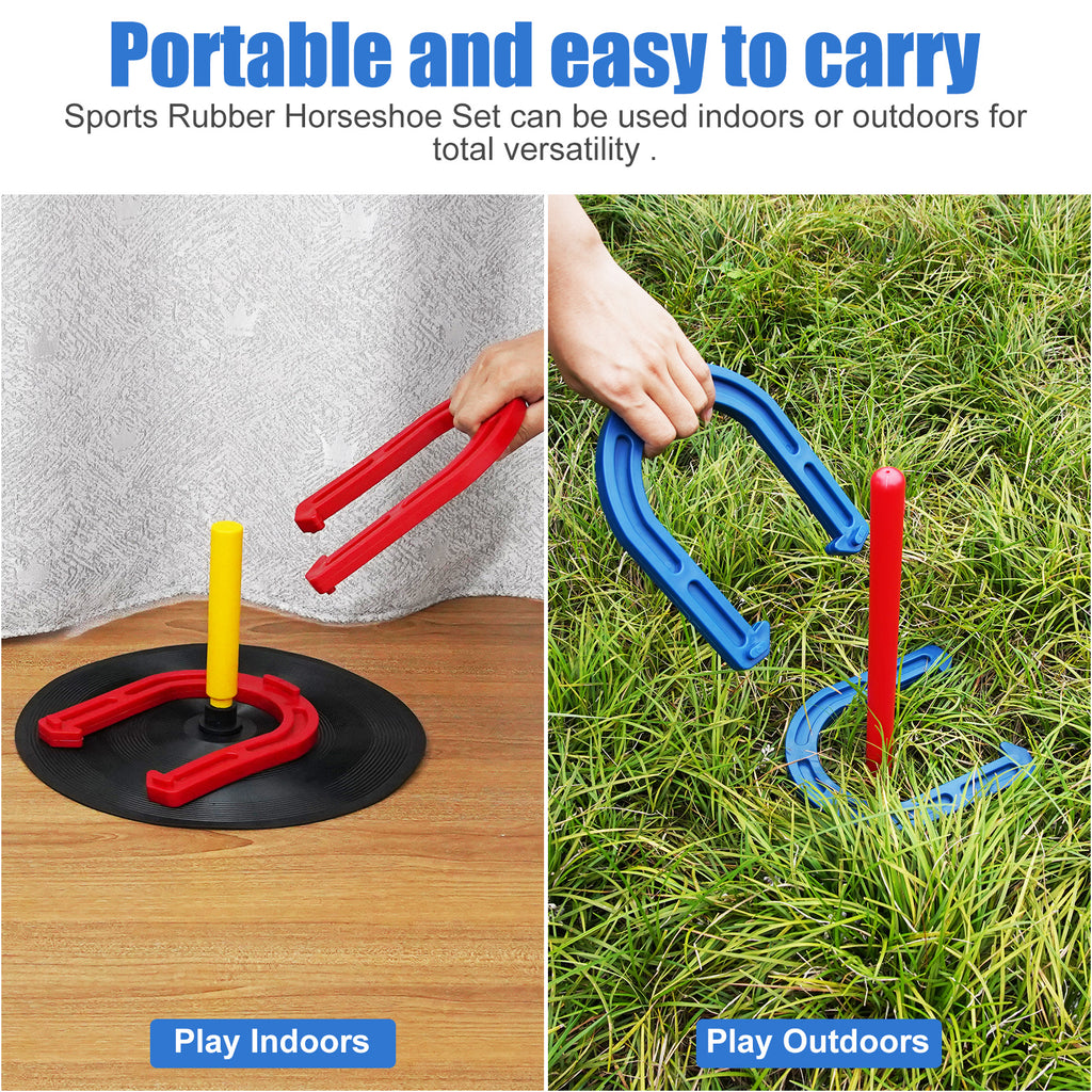 Rubber Horseshoes Game Set L354