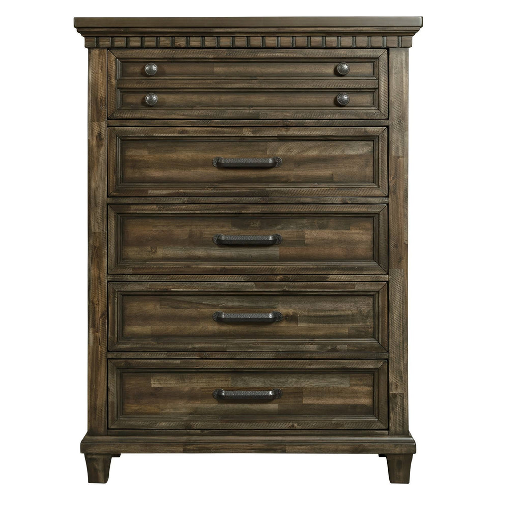 5 Drawer Chest Smokey Walnut A650147