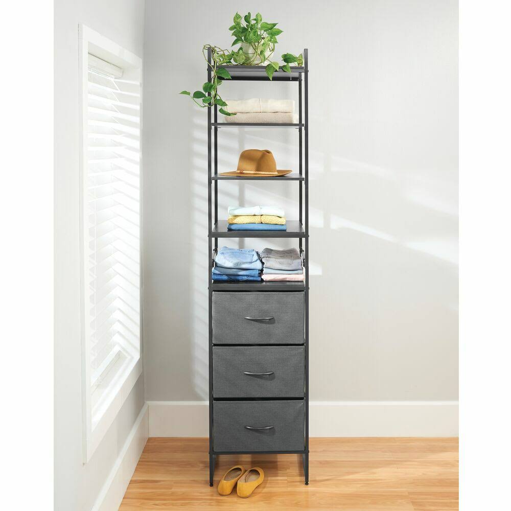 Modular Closet Organizer System, Vertical Storage Unit - Steel Frame K6033