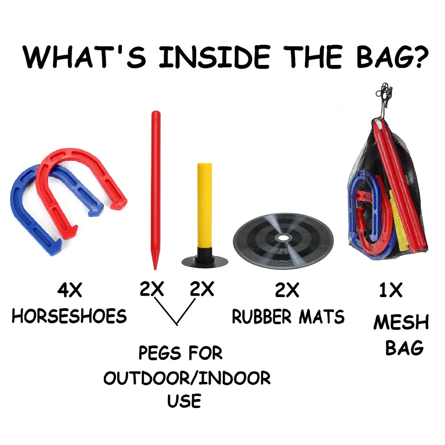 Rubber Horseshoes Game Set L354
