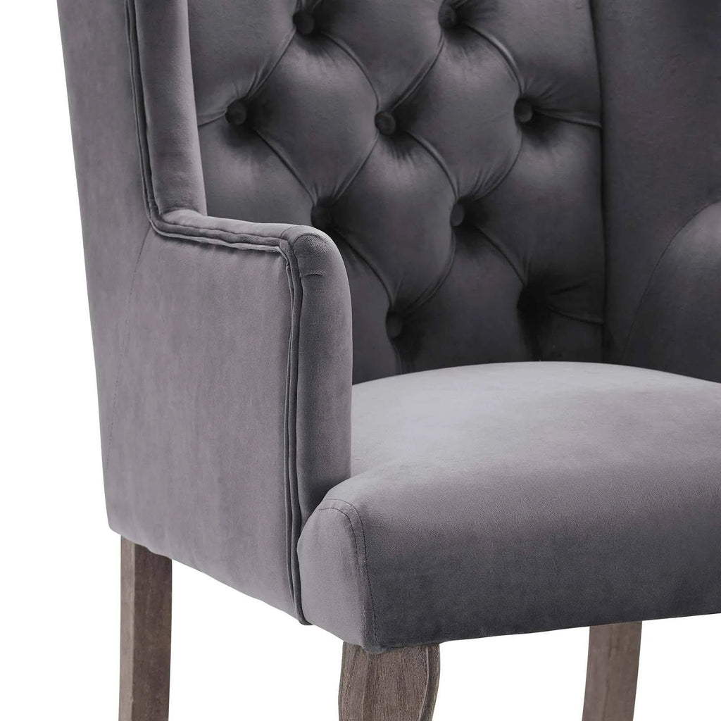 Navy Performance Velvet Armchair H23935