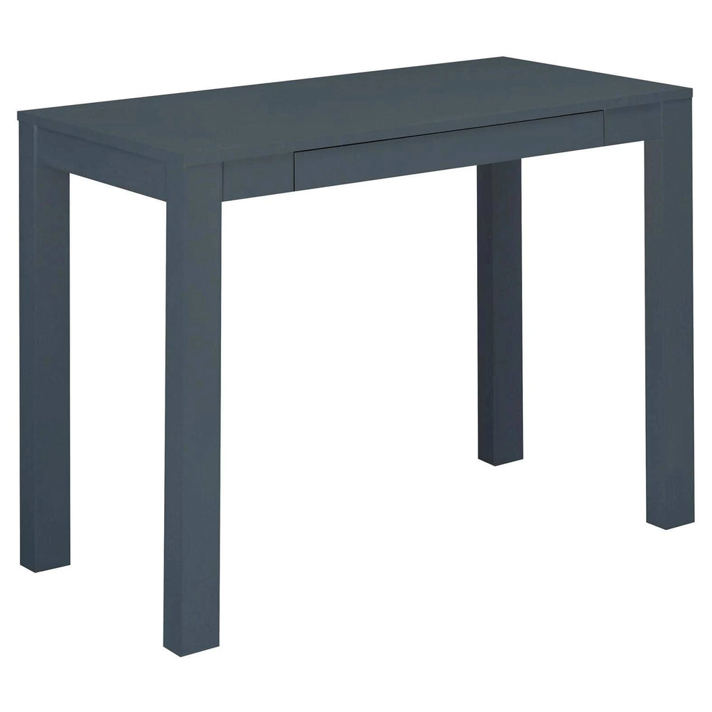 Gray Wood Writing Desk with Drawers D5216