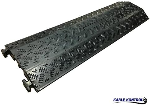Black Rubber 2 Channel Cable Protector 40” Long Pack of 2 U15319
