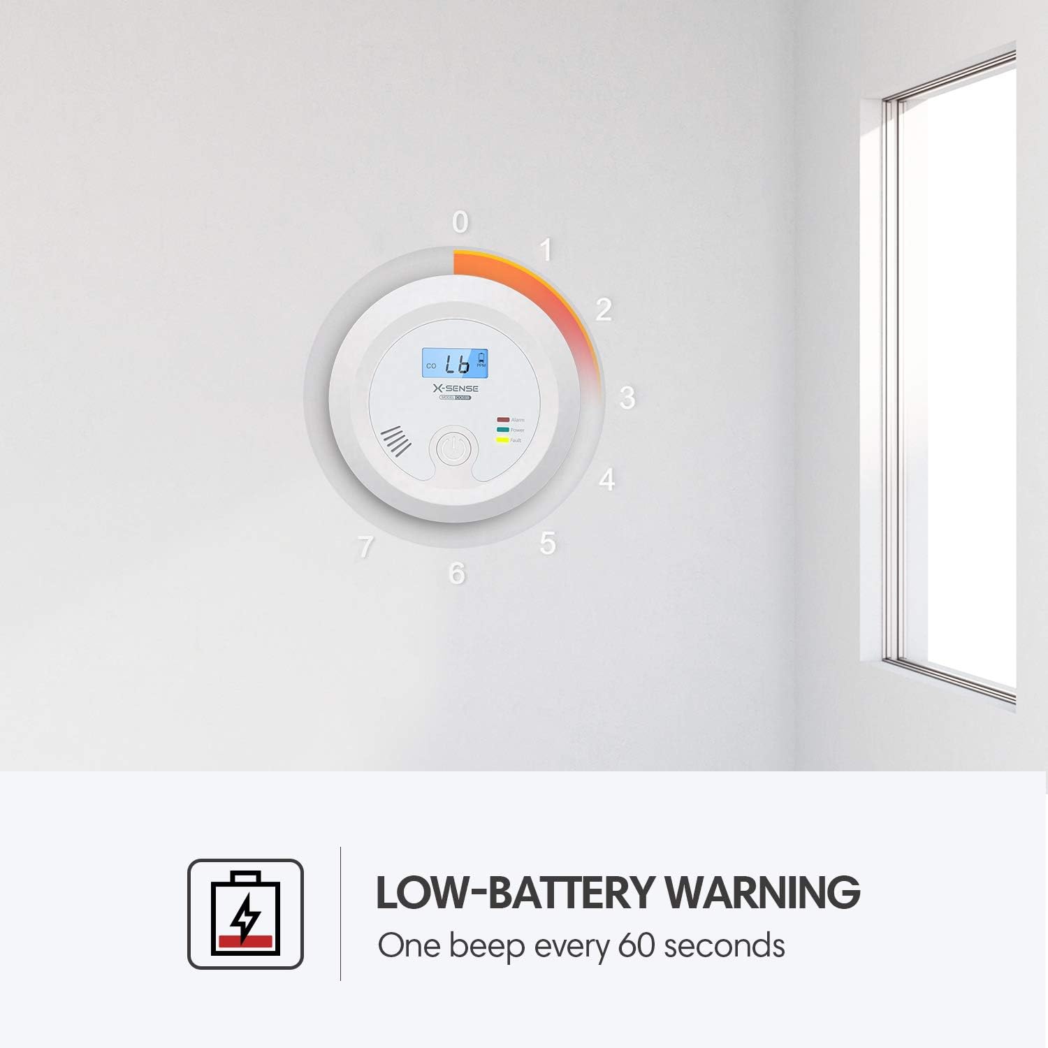 Carbon Monoxide Detector Alarm with Digital Display, Pack of 2 G5554