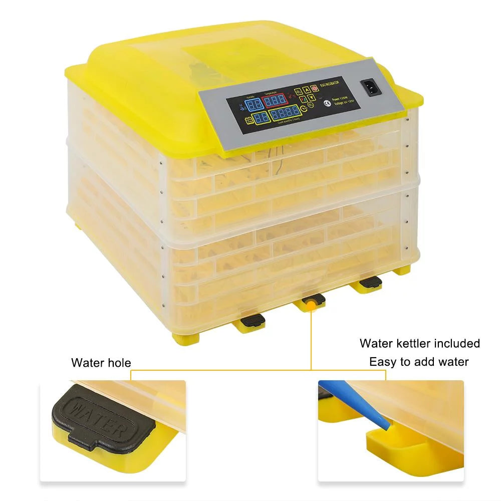112 Egg Auto Egg Incubator Digital Control Automatic Poultry Hatcher Machine R5868