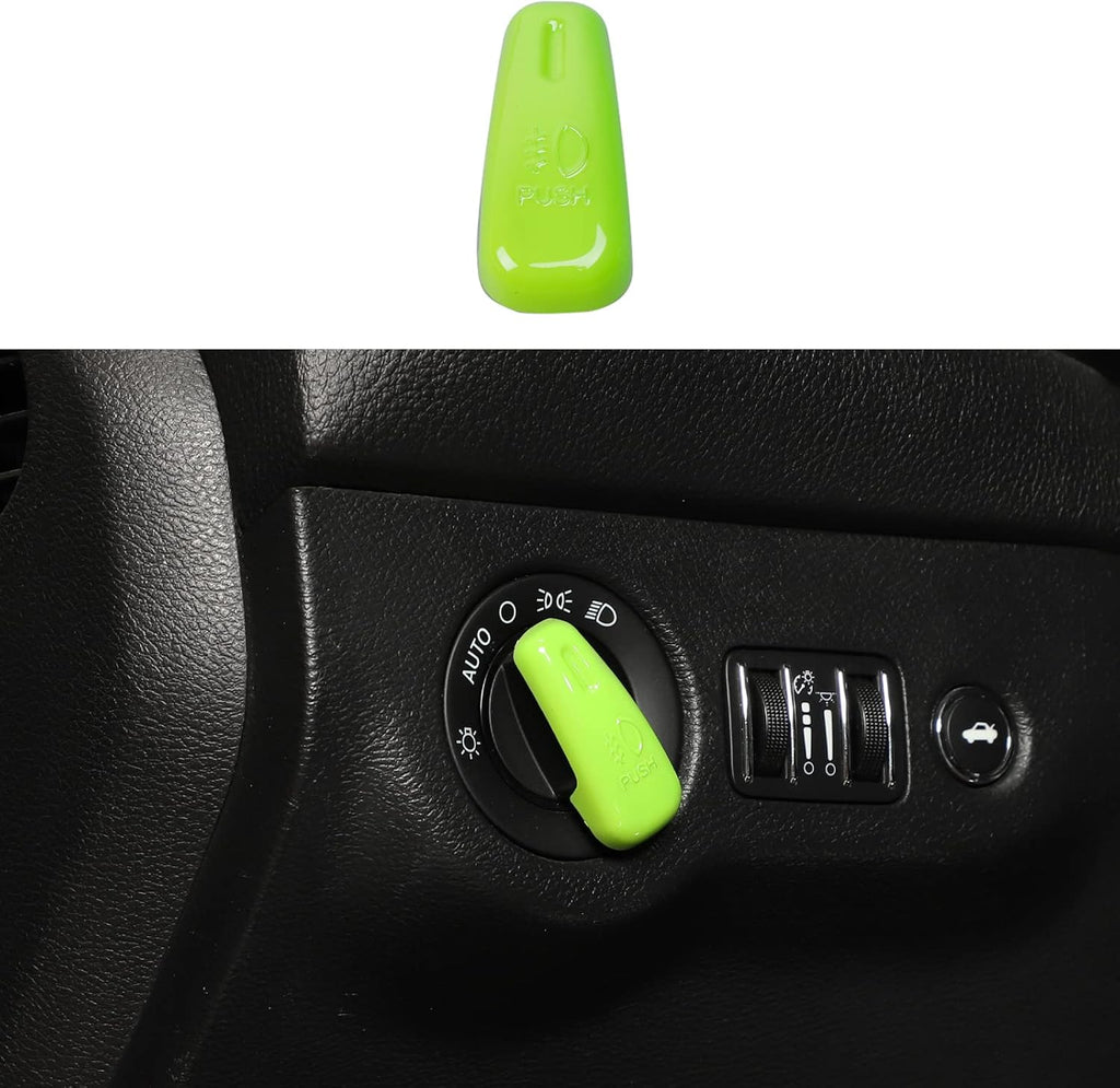 Red Carbon Fiber Headlight Control Switch Knob Cover Trim Pack of 2 Q367656