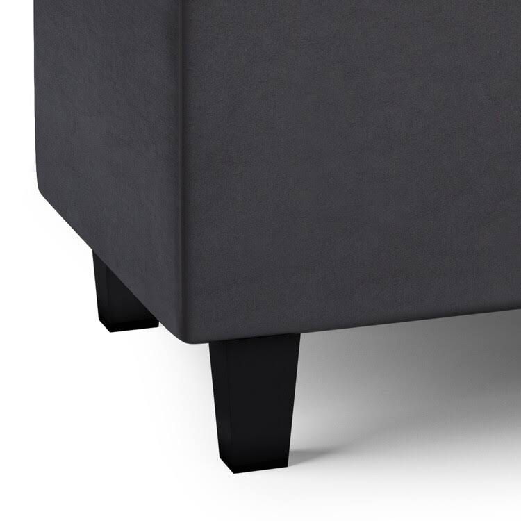 2-Tray Storage Ottoman in Midnight Black K70901