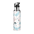 Stainless Steel Insulated Vacuum Flask Water Bottle with Straw Lid G68000