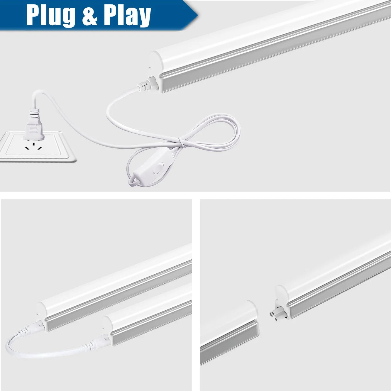 6-Pack Linkable LED Shop Light Fixture A702