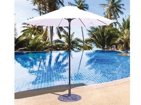 White 7.5 Foot Aluminum Octagon Push Up Lift Umbrella X3259