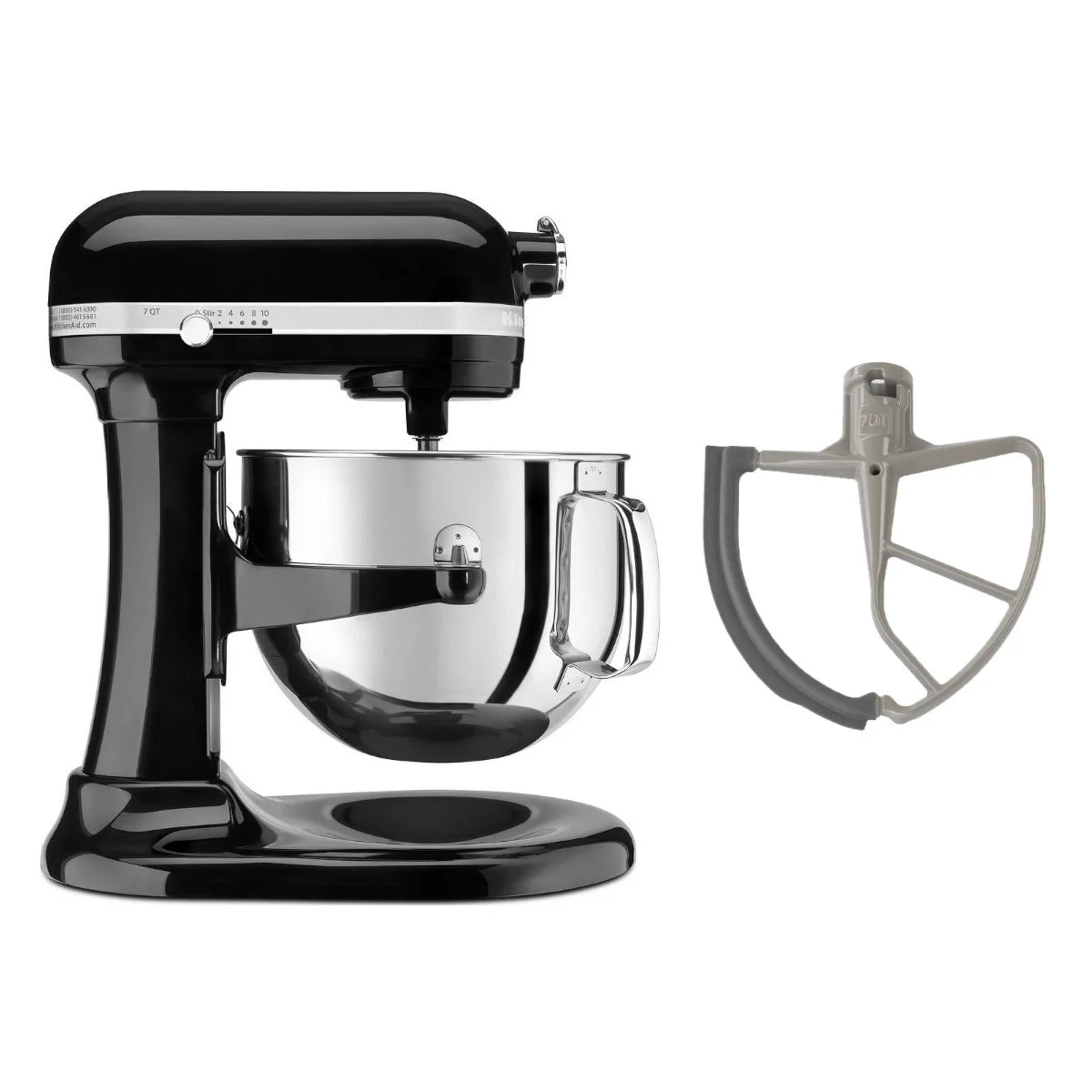 Onyx Black 7-Quart Bowl-Lift Stand Mixer with Flex Edge Beater K7485