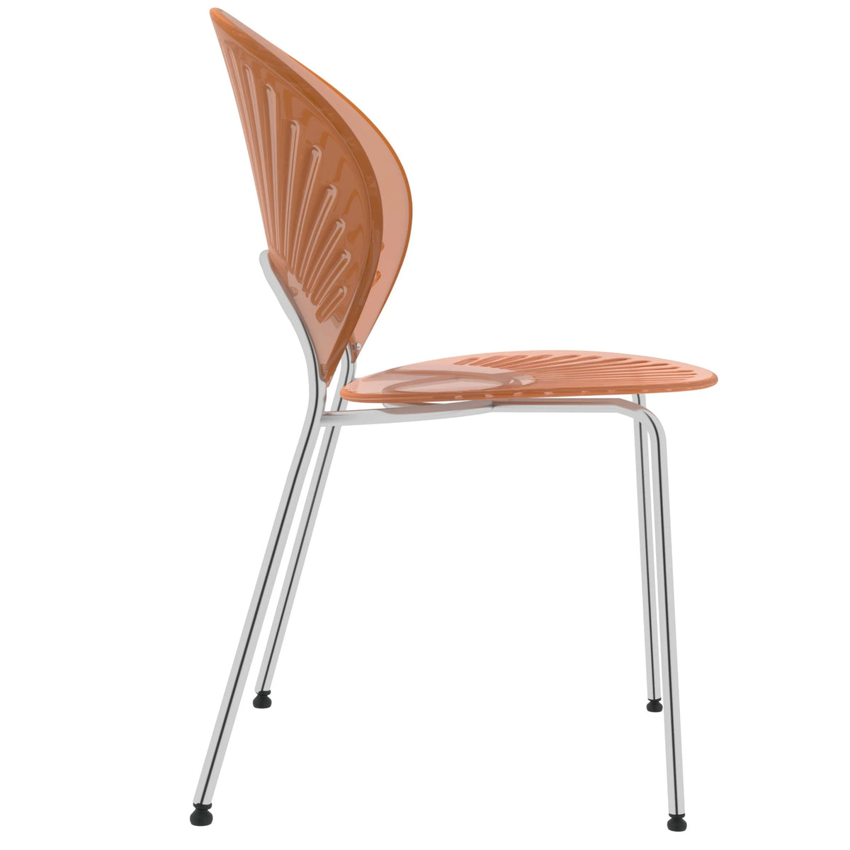 Amber Plastic Dining Side Chair Set of 2 Z106