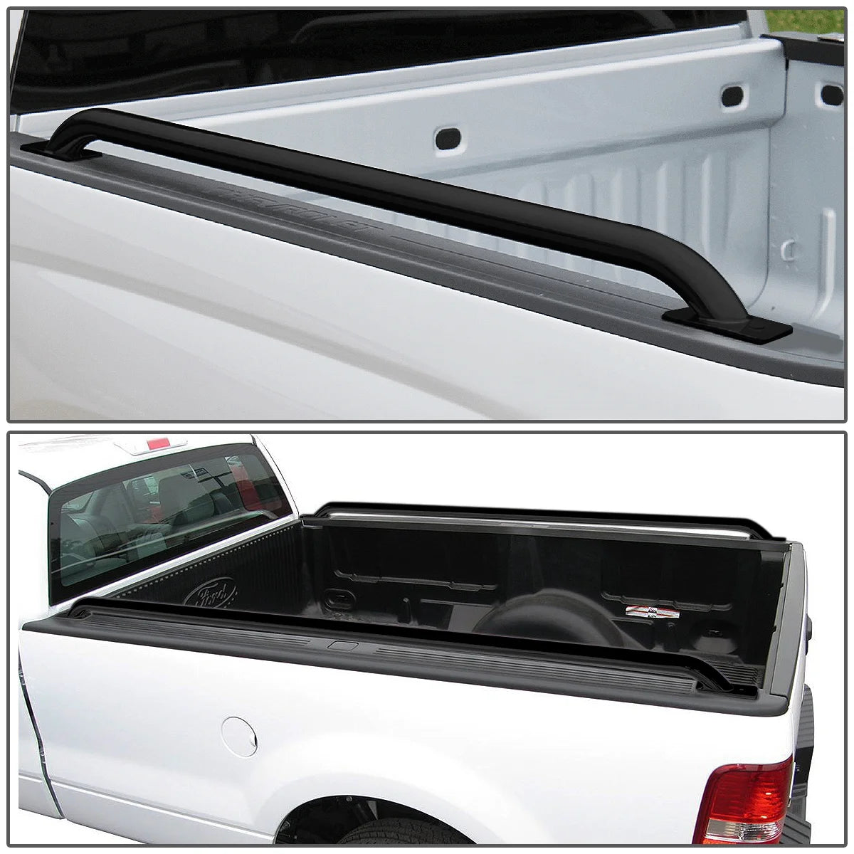 Pair of Mild Steel Black Truck Side Bar Rail F92805