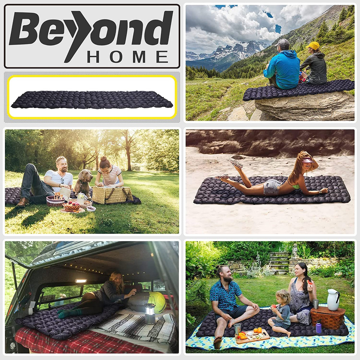 Navy Blue One Person Camping Mattress H34330