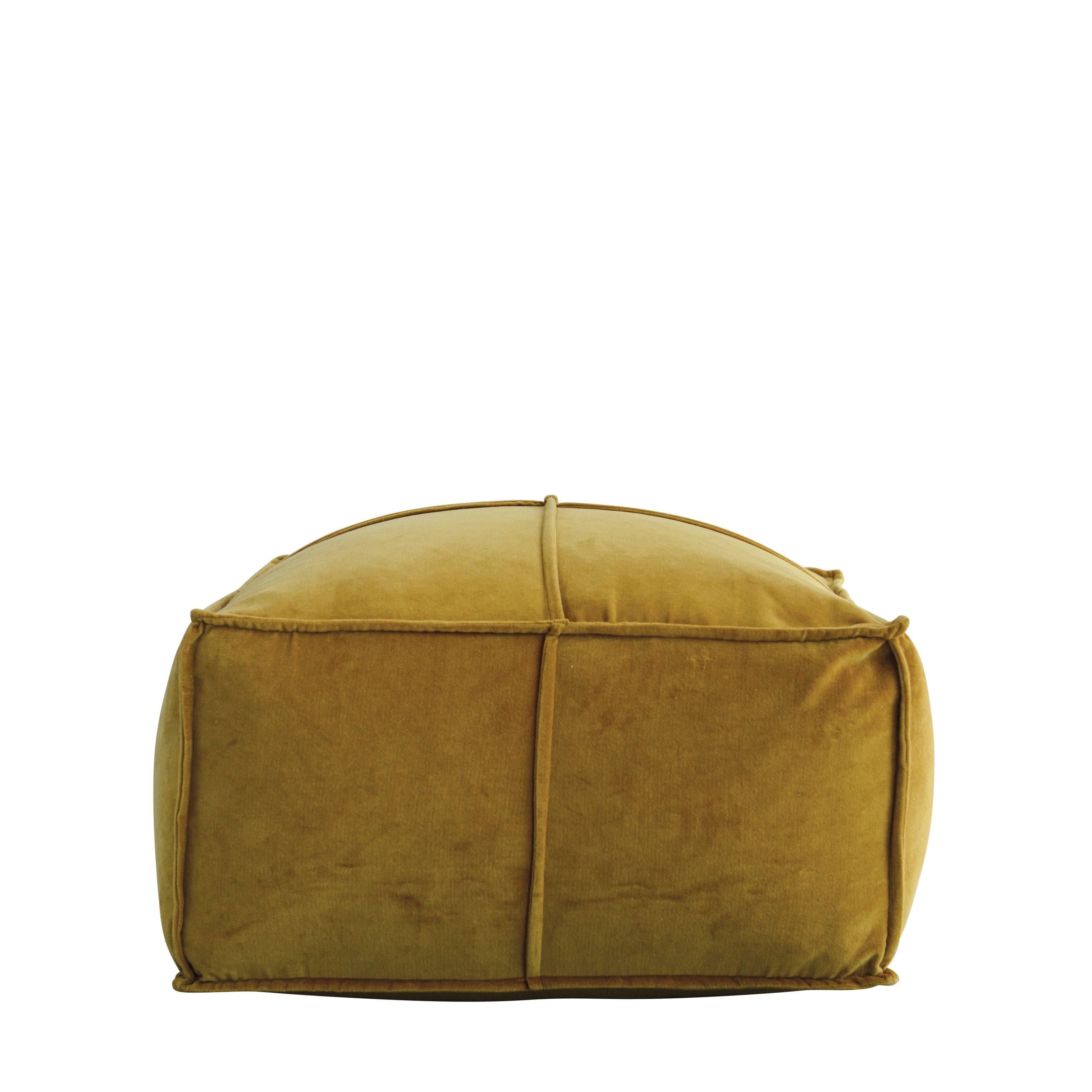 Goldenrod Cotton Velvet Pouf G73715
