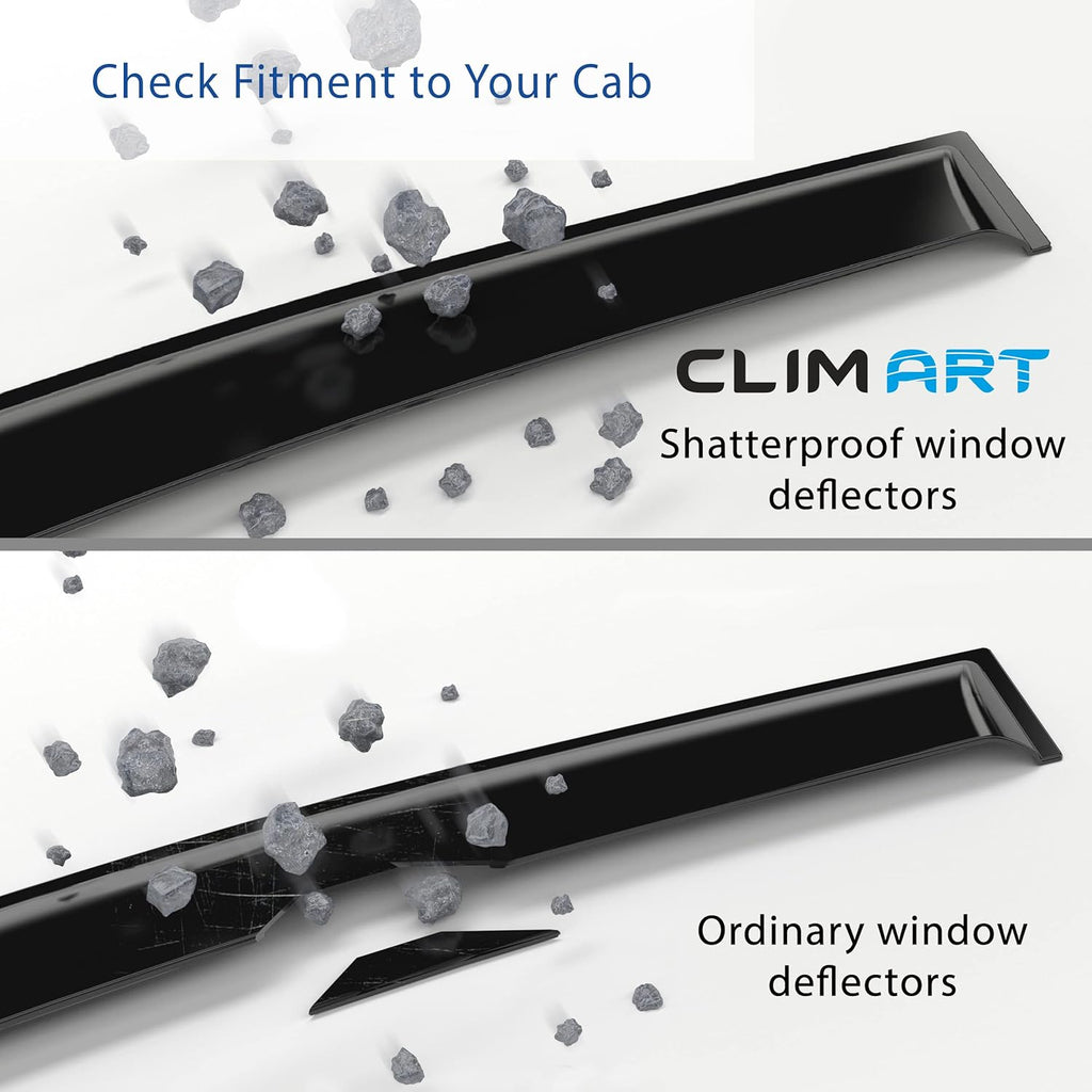 4 pcs Dark Smoke Tape-on Window Deflectors W11682