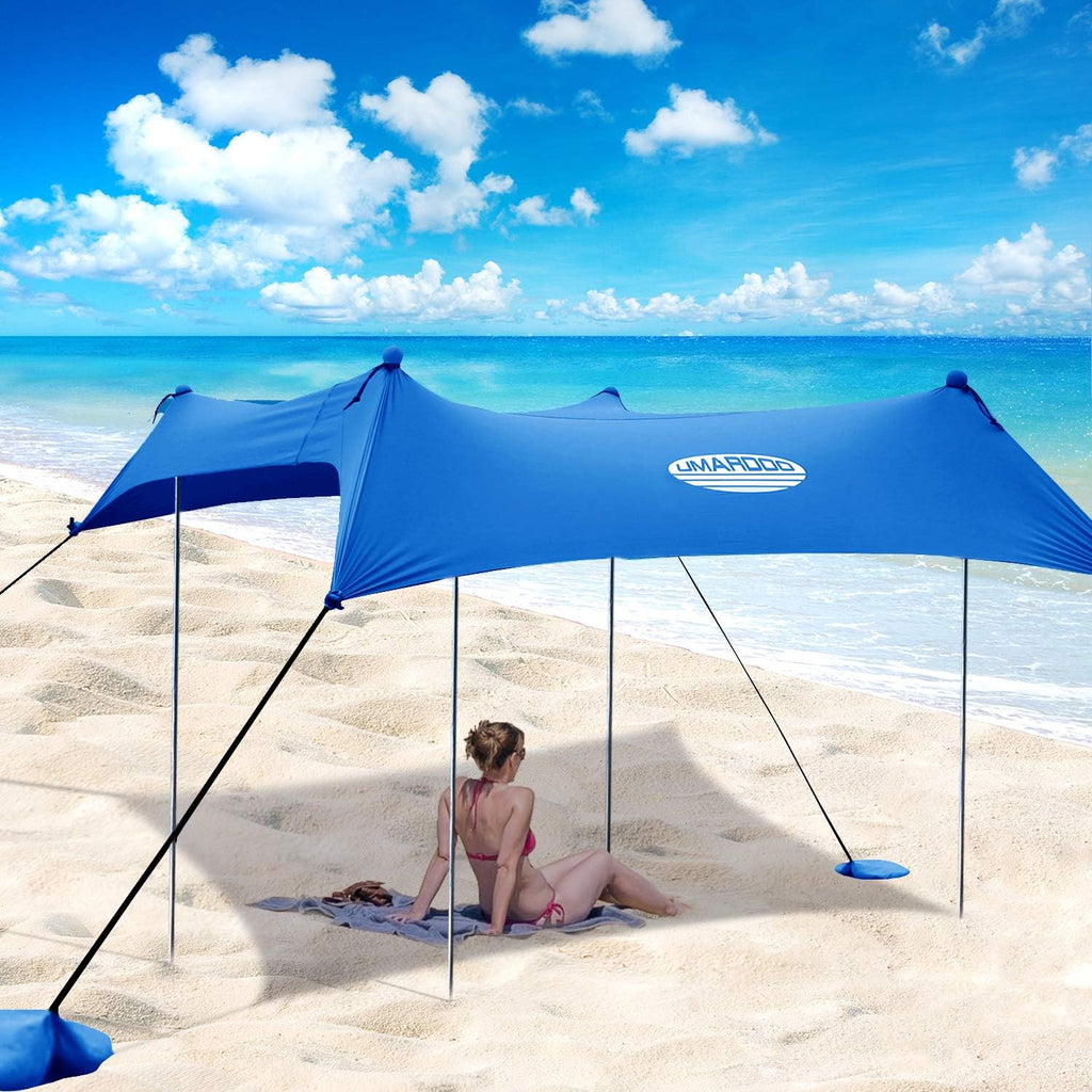 Pop Up Beach Sunshade Tent with Carrying Bag (Blue, 7X7 FT) Z404300