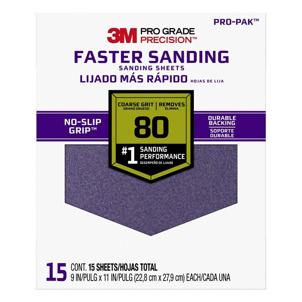 80 Grit Coarse Sanding Sheets, 9 in. x 11 in. G114