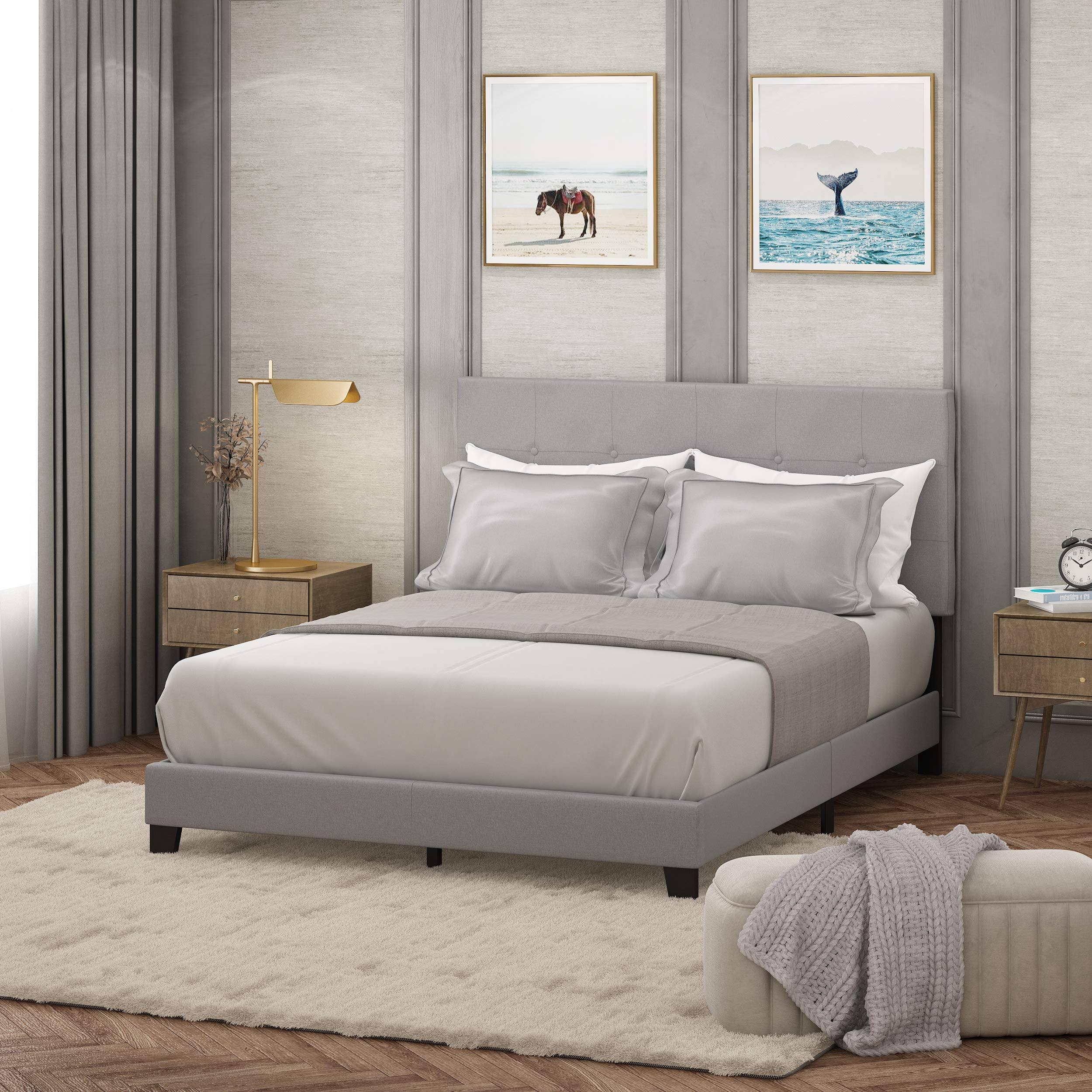 Glacier Queen Button Tufted Bed Frame Q161385