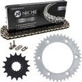 Drive Sprocket Chain Combo Front 16 Rear 40 Tooth 520NZ Standard 114 Links Pack of 2 G791599