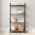 4-Tier Solid Pine Wood Bookshelf B76631