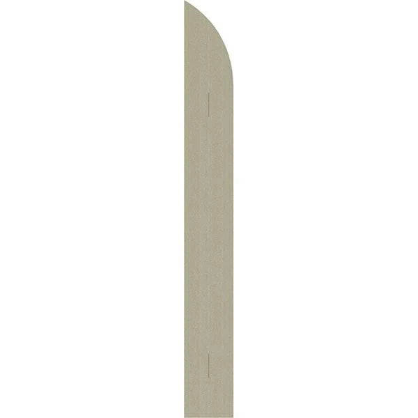 Rustic Faux Wood Shutters with Quarter Round Arch Top M7901