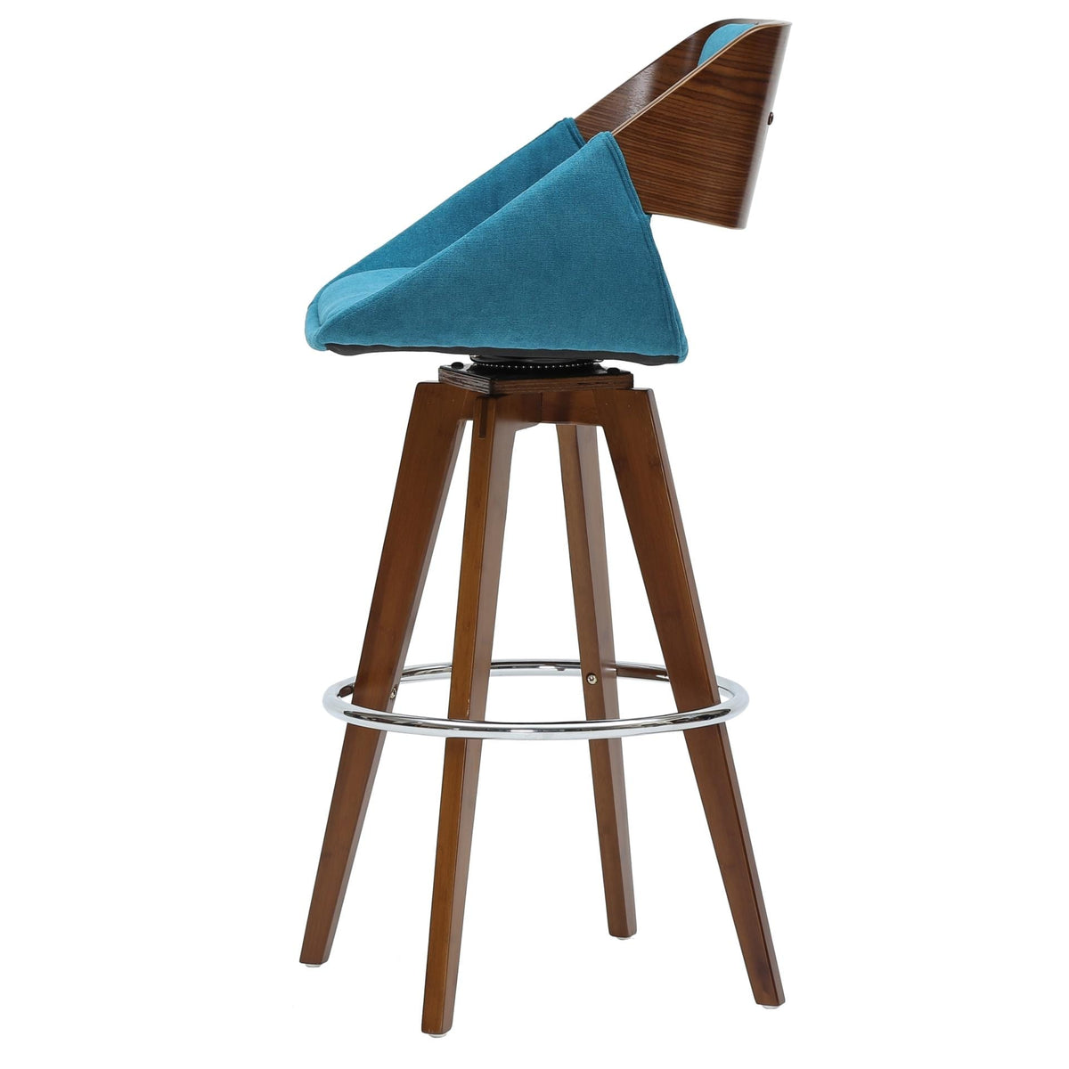 Teal Fabric Counter Stool E680