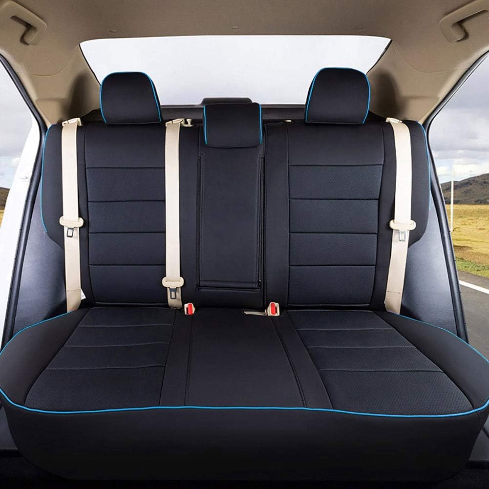 Custom Fit Full Set Car Seat Covers Leatherette Black D4636