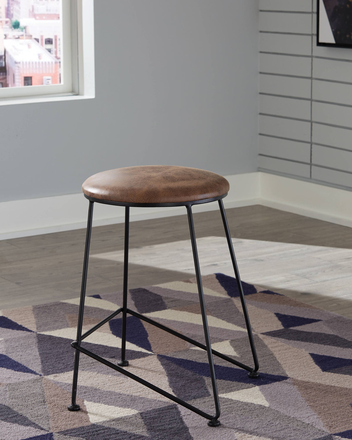 Dark Gunmetal Counter Height Stool D179