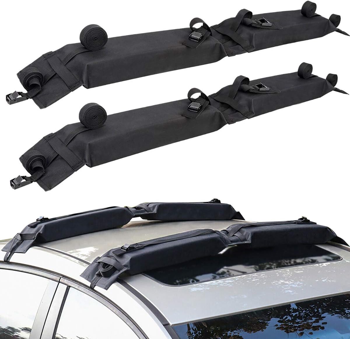Soft Roof Rack Pad for Kayak Canoe Surfboard Paddle Board SUP Snow Board Pack of 2 L5213