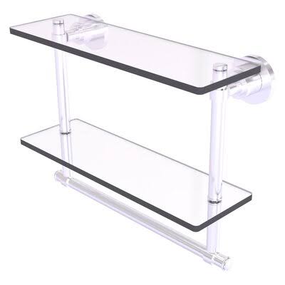 Satin Chrome Wall Shelf T118