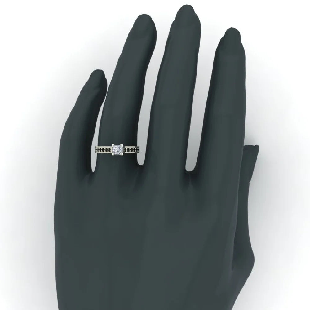 3/4 CT TW 14K White Gold Black Diamond Ring R959282