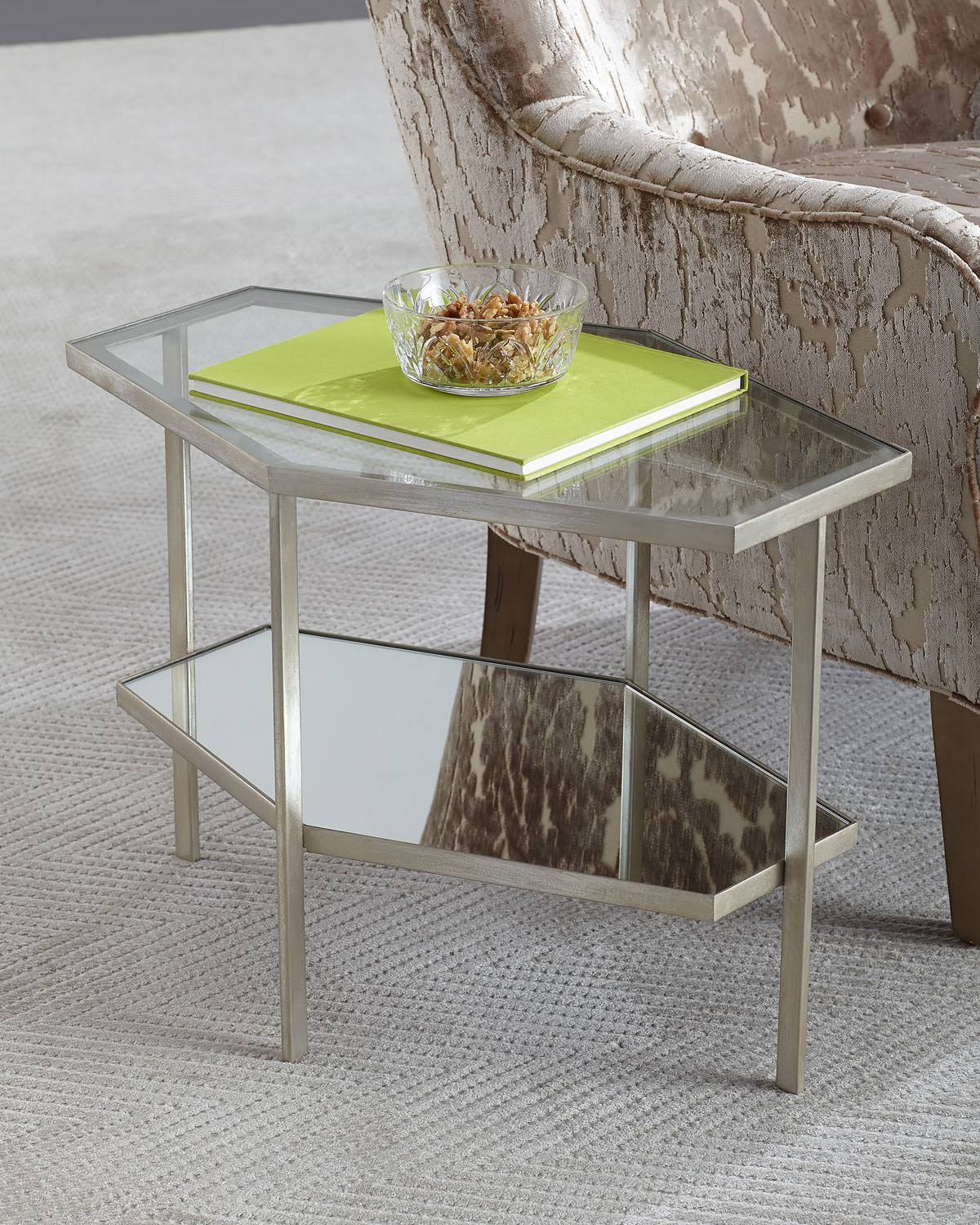 Silver Leaf Hexagon Table Y13600