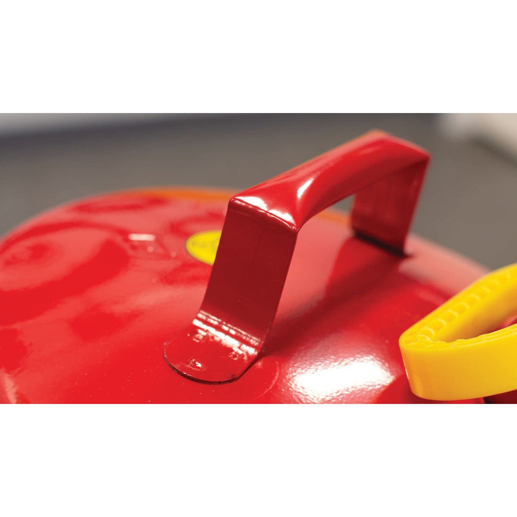Red Galvanized Steel Type I Gasoline Safety Can with Funnel, 5 gallon Capacity, Pack of 2 L569