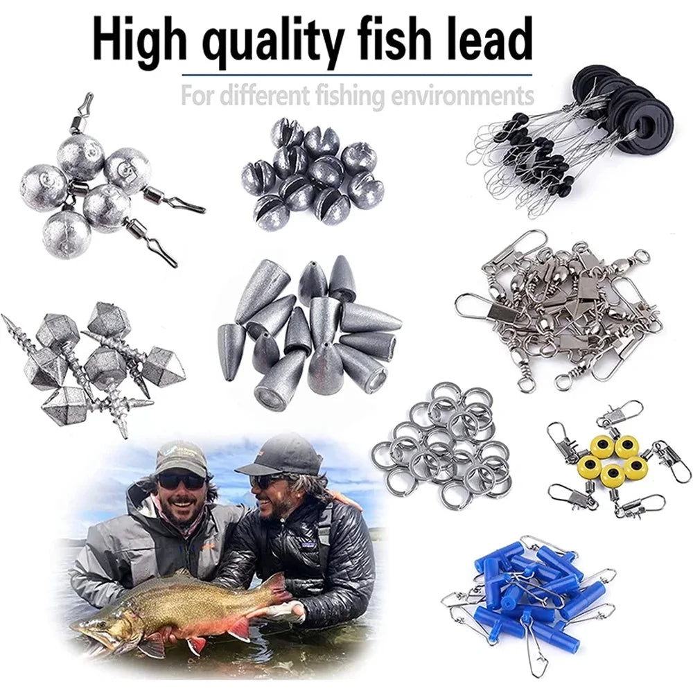 257pcs Fishing Tackle Box with Lures and Hooks D341051