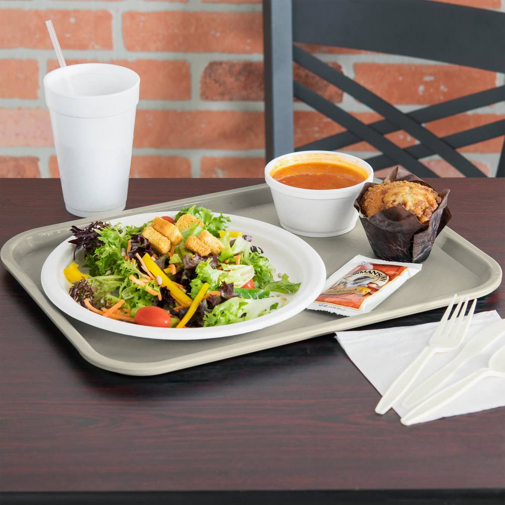 16 inch Almond Fast Food Tray B5887