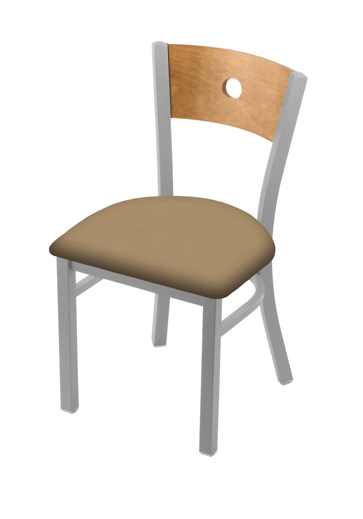 18x22 Chair with Anodized Nickel Finish, Medium Back M1601