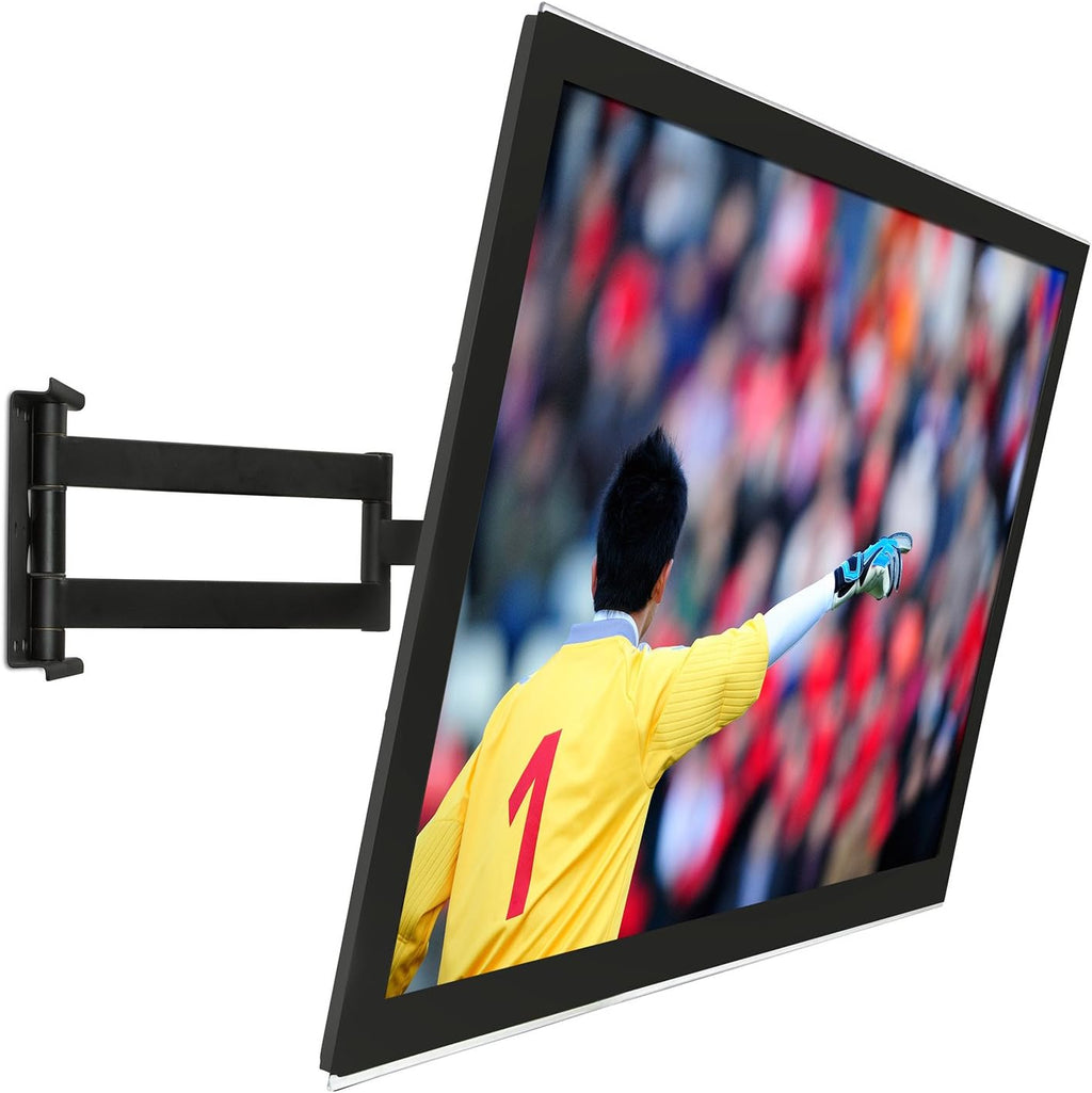Black Full Motion TV Wall Mount for 32 to 55 Inch Screens, VESA 400x400mm, 100 Lb Capacity, Pack of 2 R203766