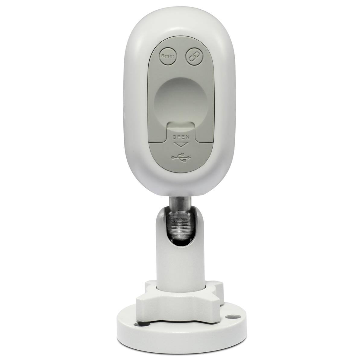 White 1080p Wireless Battery Security Camera with Outdoor Stand & Solar Panel R158354