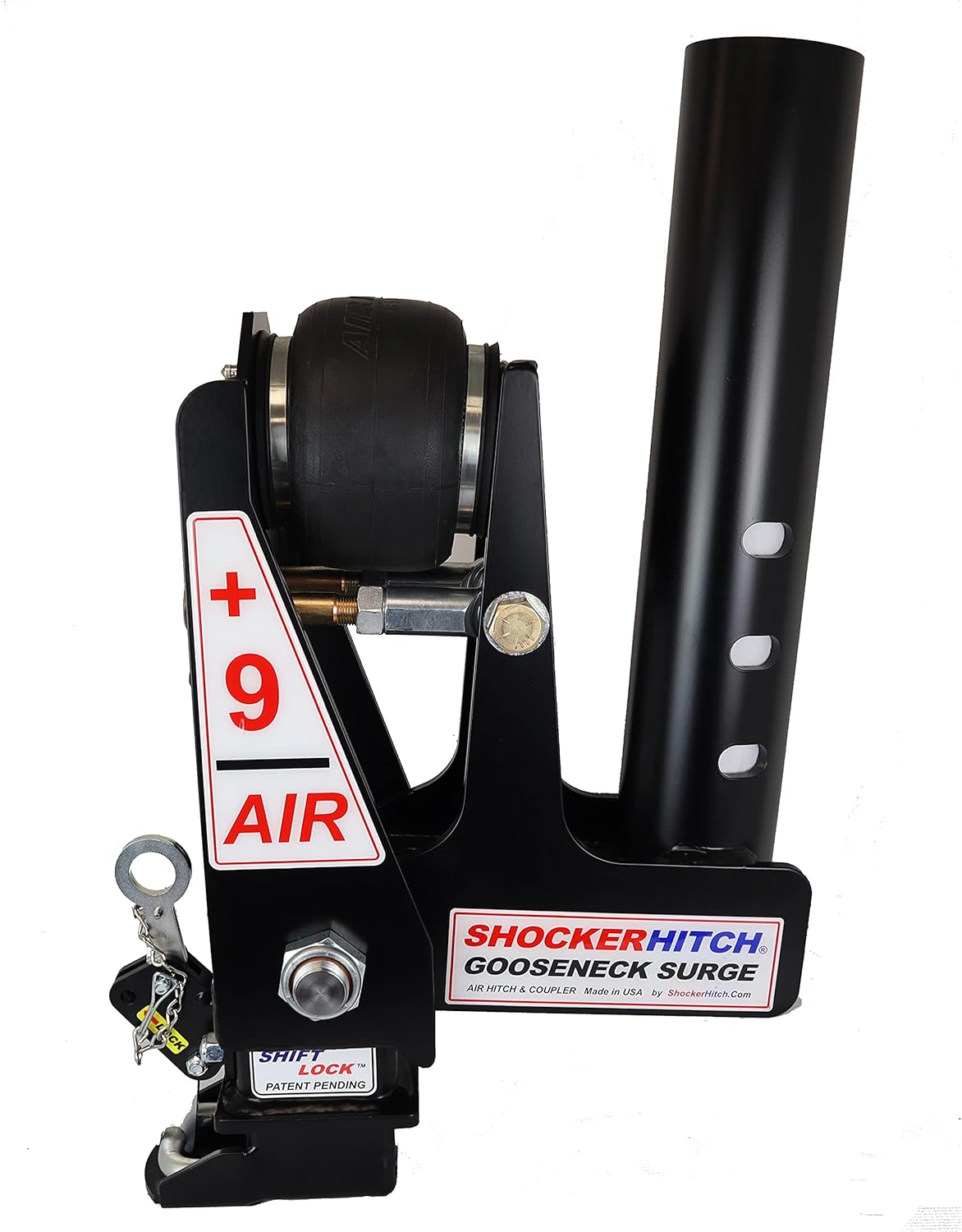 Round 4" Straight Pin 30K SL Gooseneck Air Hitch & Coupler N22589