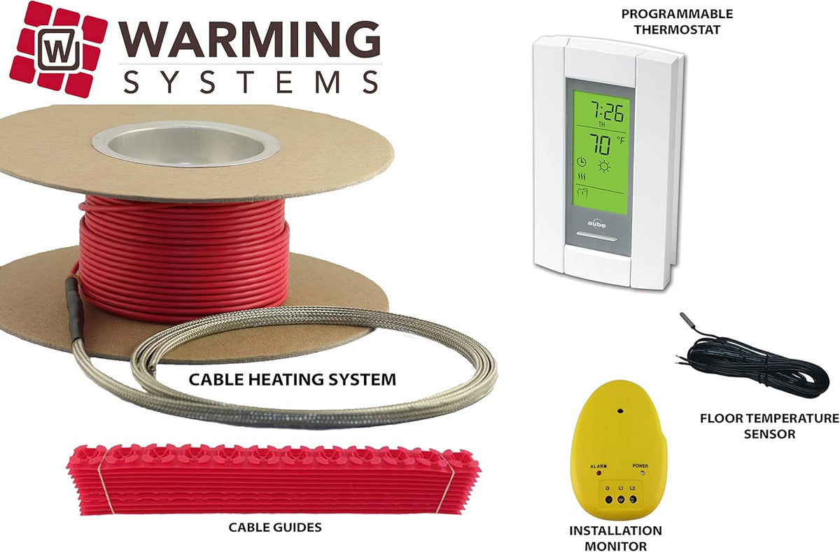 15 Sqft Electric Radiant Floor Heating System with Digital Floor Sensing Thermostat E5402