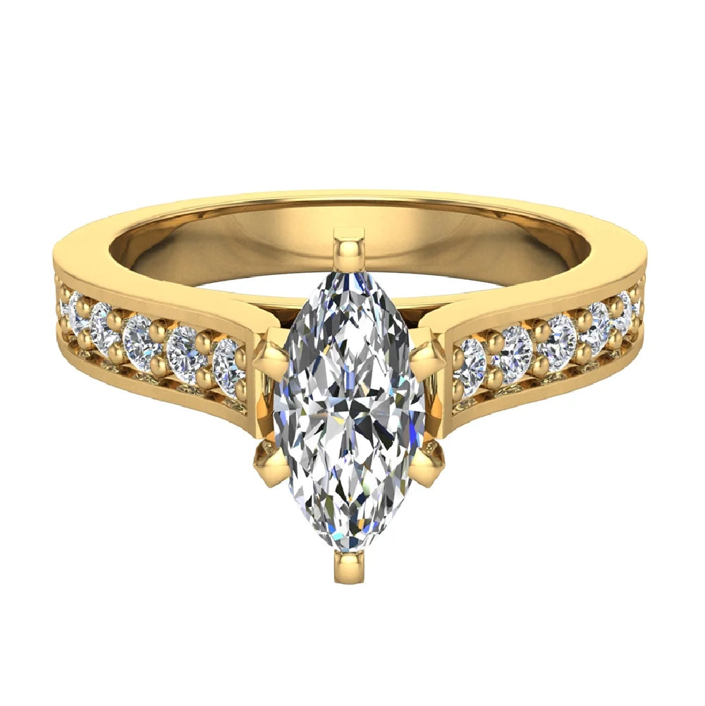 Marquise Diamond Engagement Ring 14K Gold K7972