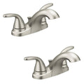 2-Handle Bathroom Faucet in Spot Resist Brushed Nickel (2-Pack) O2220