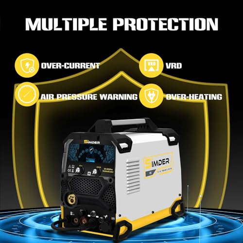 Aluminum MIG Welder Pulse MIG/MAG/HF TIG/Stick/Pilot ARC Plasma Cutter 200A Welding Machine 10 in 1 Welder Cutter Combo W5544