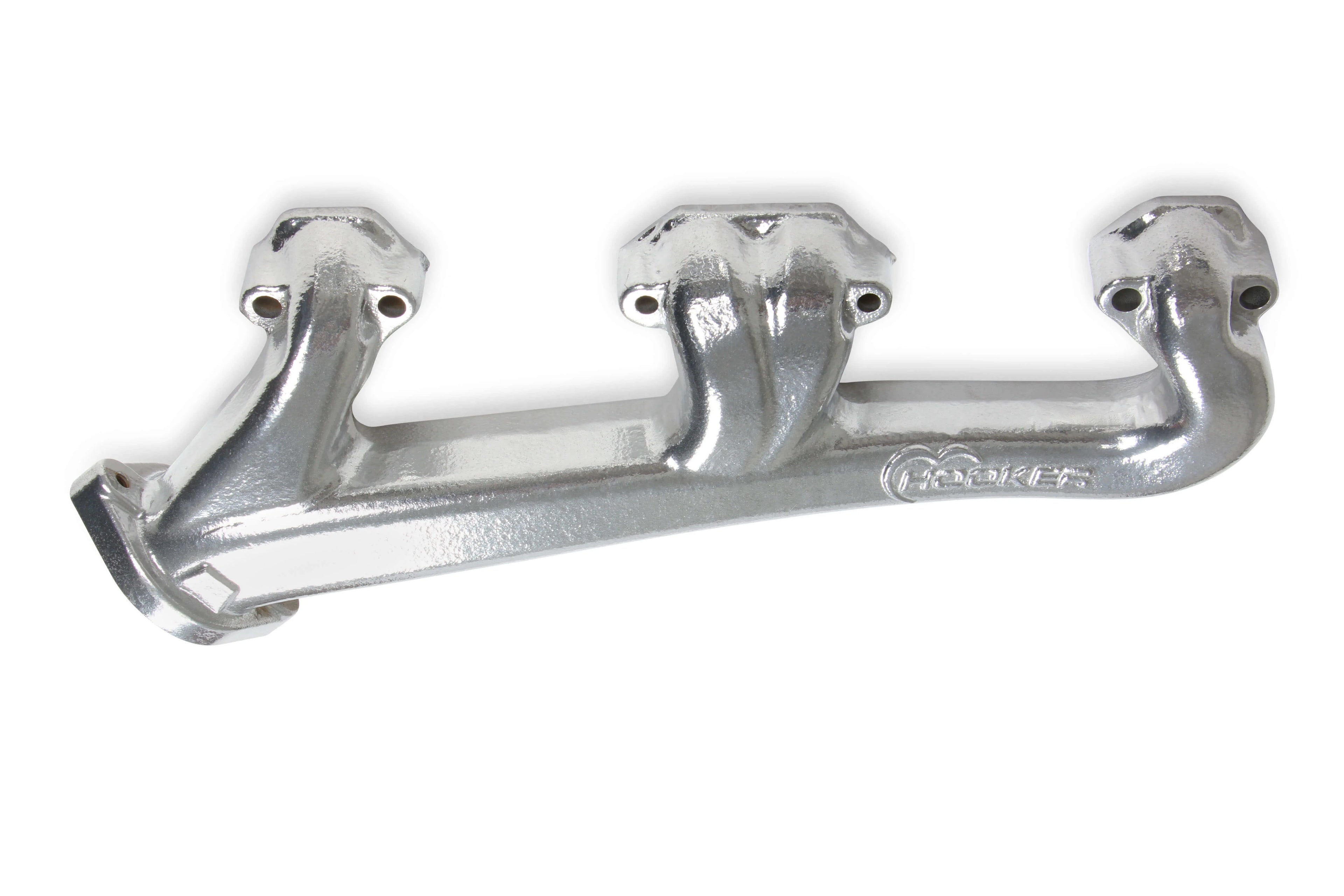 Cast Iron Exhaust Manifolds 2-1/2" Outlet Silver Ceramic Coated W1773
