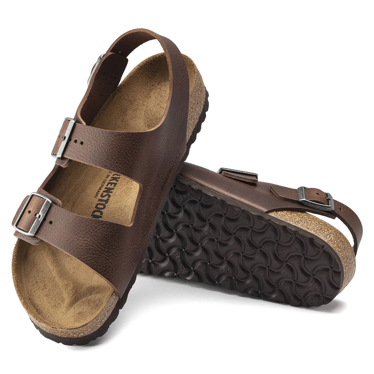Milano Natural Leather Ankle Strap Sandals E404152