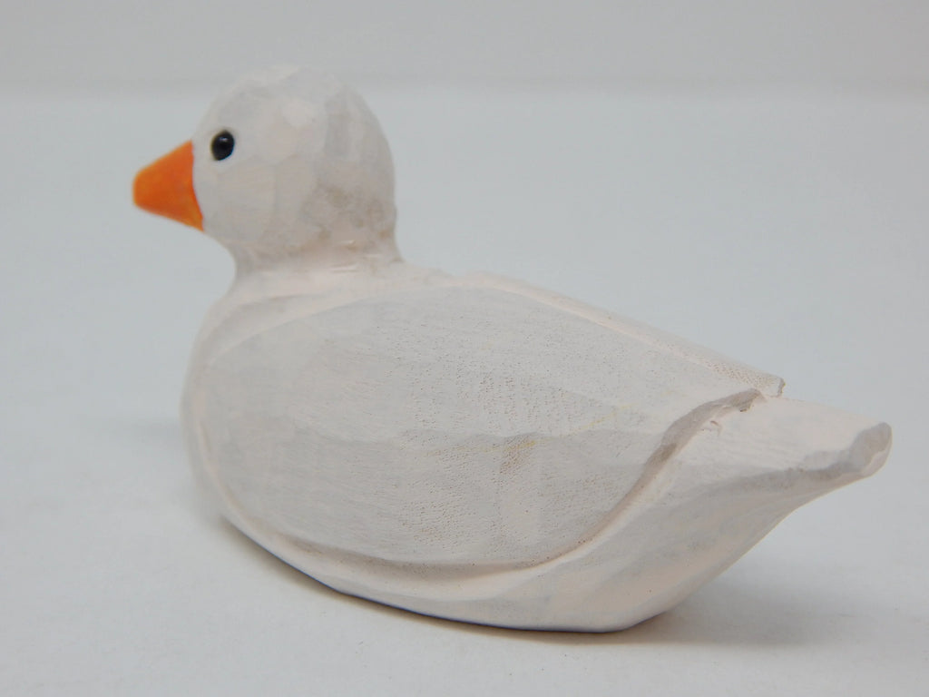 Handmade Wood Duck Figurine Statue B5390
