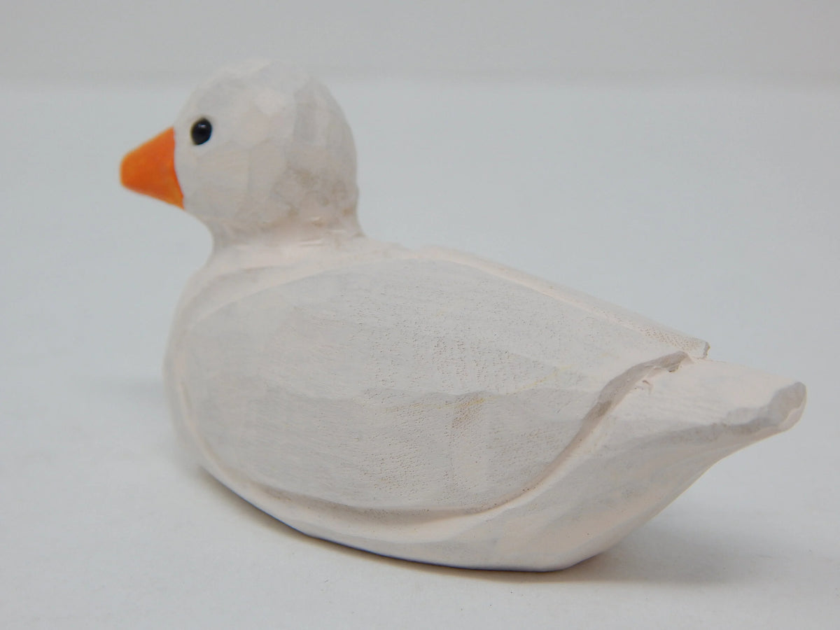 Handmade Wood Duck Figurine Statue B5390