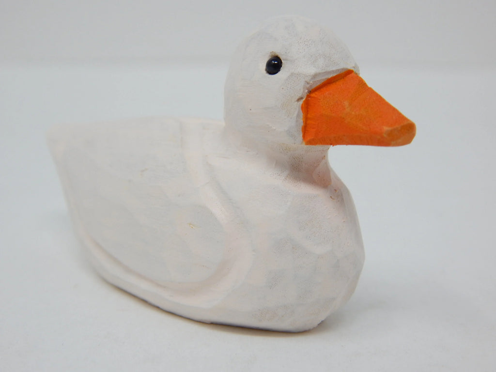 Handmade Wood Duck Figurine Statue B5390